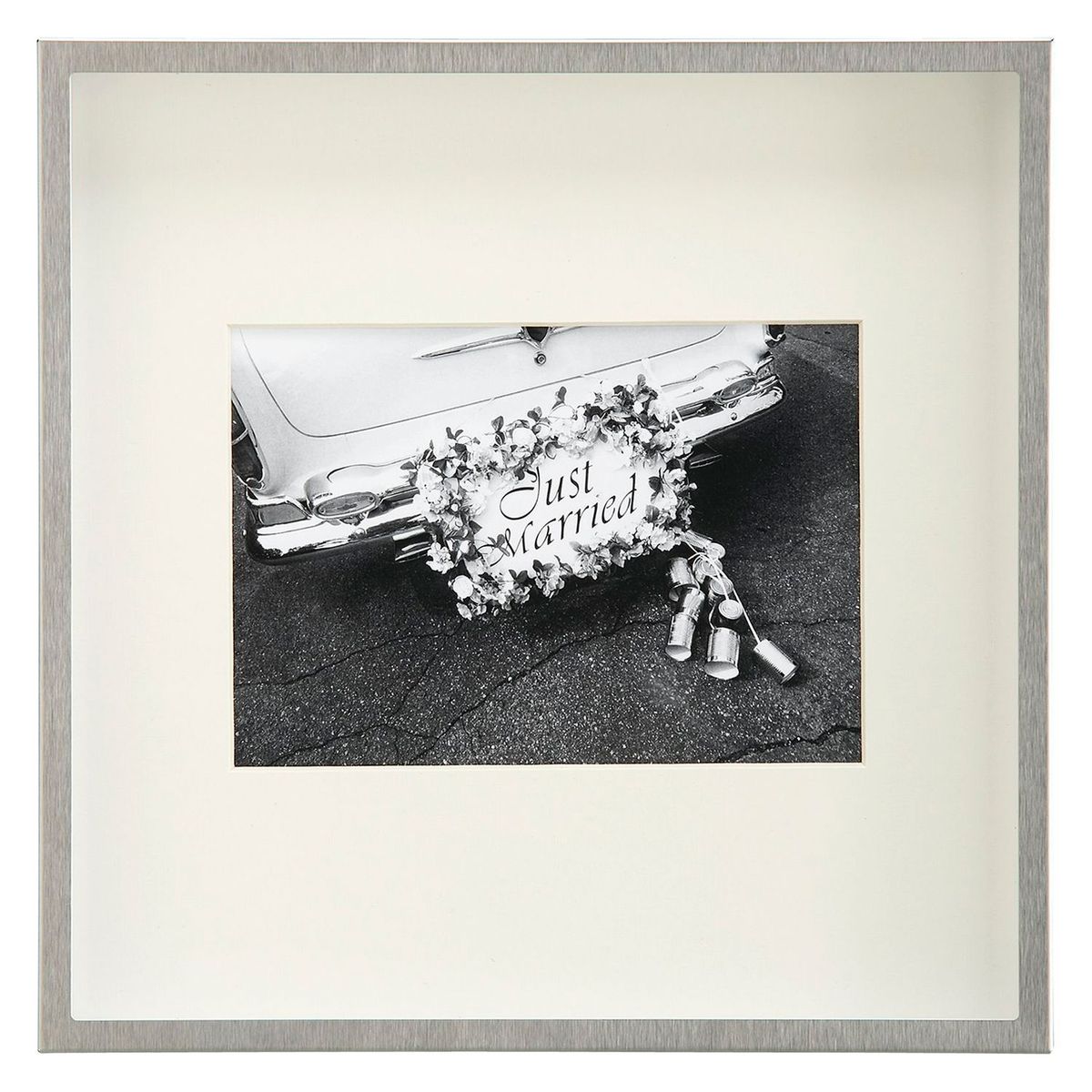 CRATE & BARREL - Marco de Pared Plata Pulida de 13x18cm