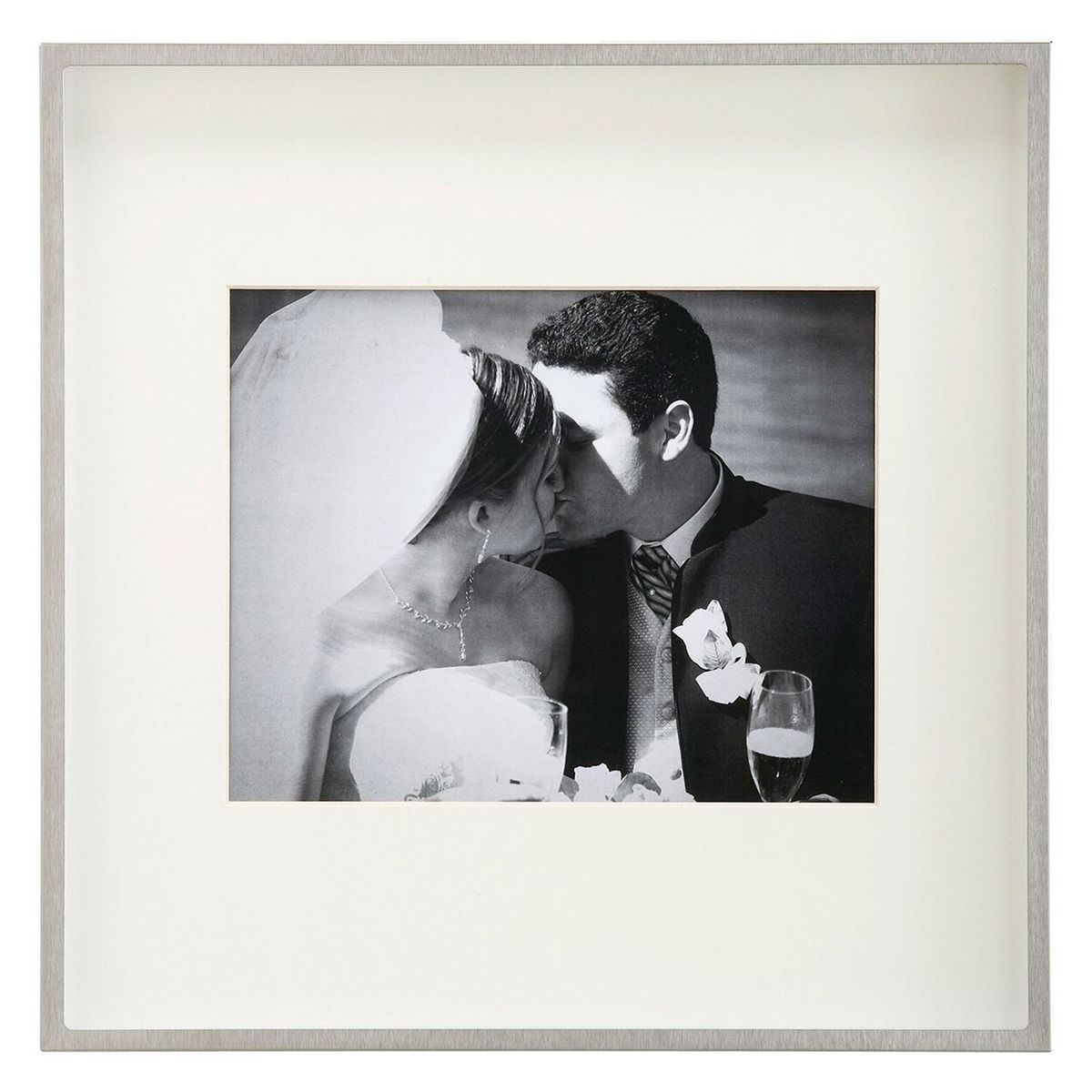 CRATE & BARREL - Marco de Pared Plata Pulida de 20x25cm