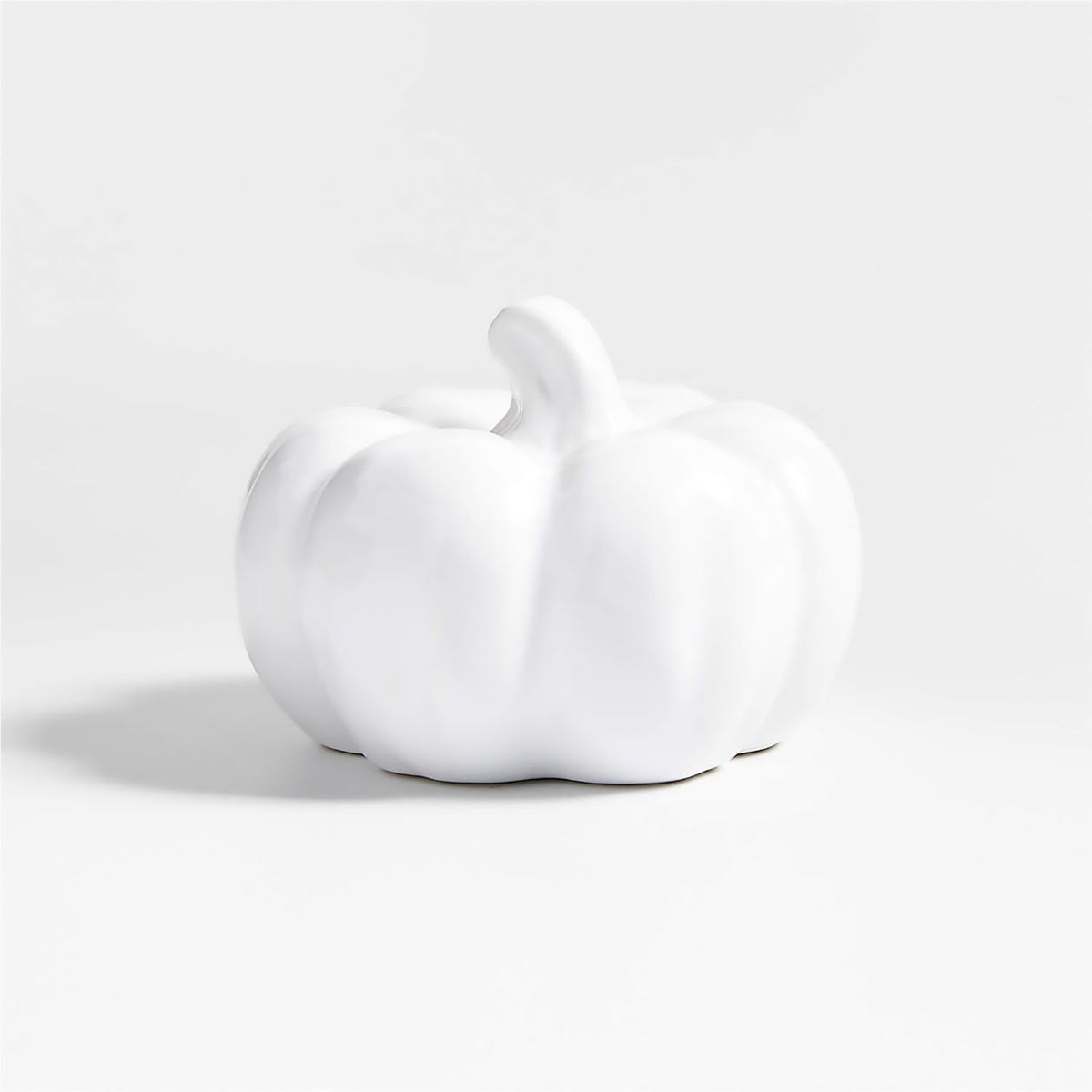 CRATE & BARREL - Calabaza de Cerámica Blanca Extra Pequeña
