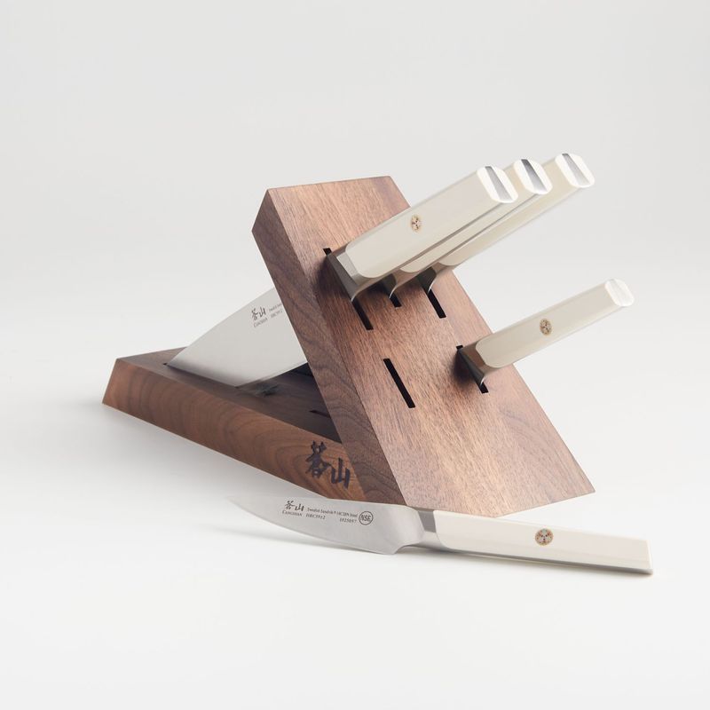 CRATE & BARREL - Set de Bloque de Cuchillos de 6 Piezas Cangshan 