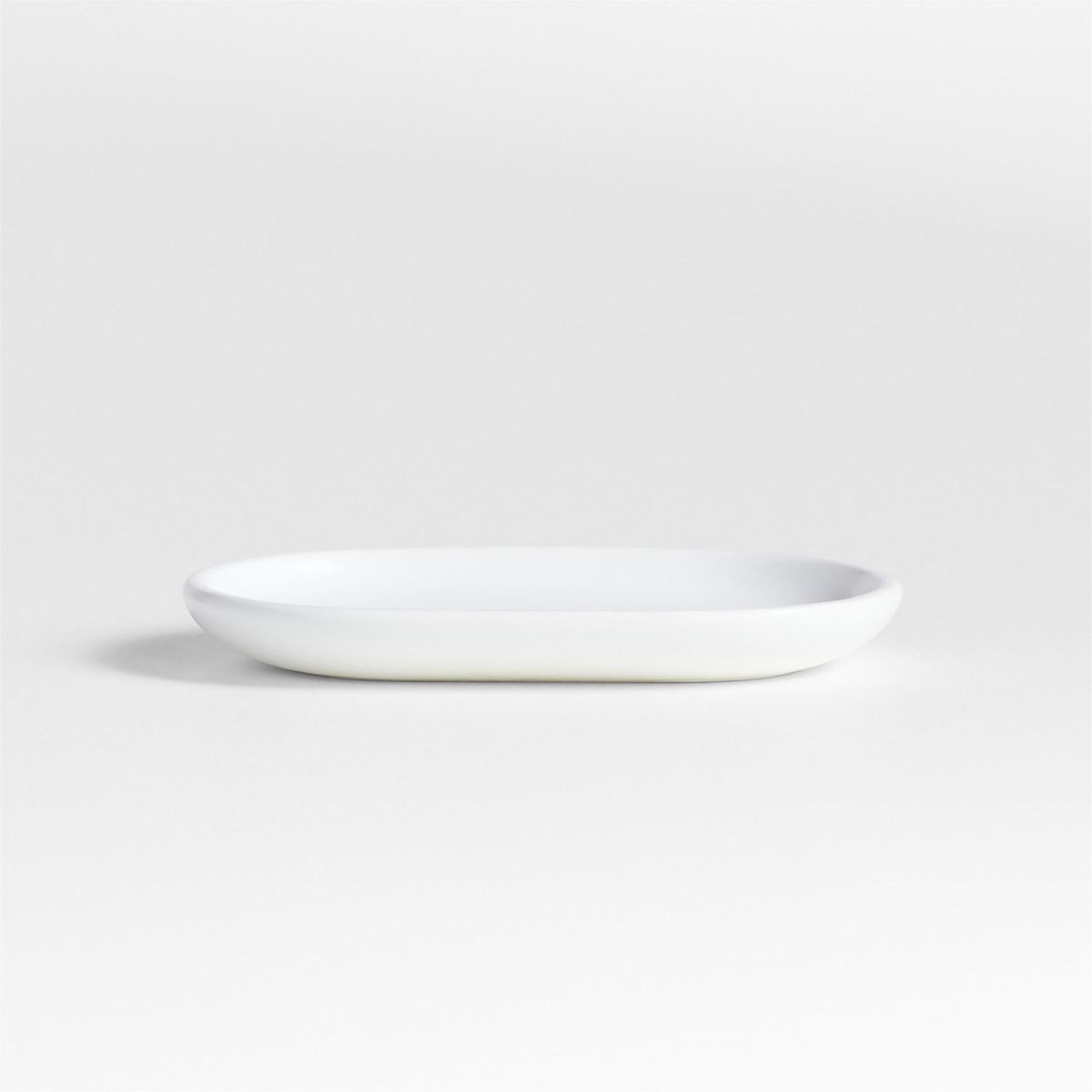 CRATE & BARREL - Jabonera Blanca De Cerámica Eli 