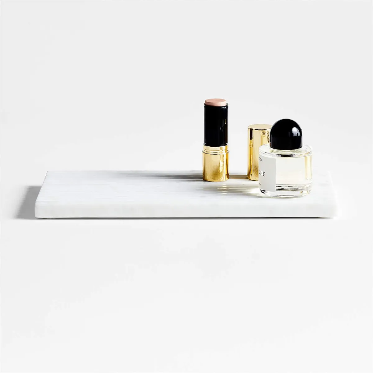 CRATE & BARREL - Bandeja De Tocador De Mármol Blanco Carmen