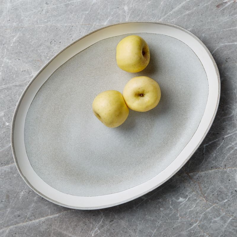 CRATE & BARREL - Fuente para Servir Ovalada Pedra Artisan
