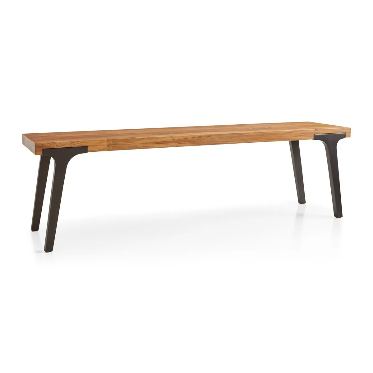 CRATE & BARREL - Banco de Comedor Lakin de Madera Teca 150cm