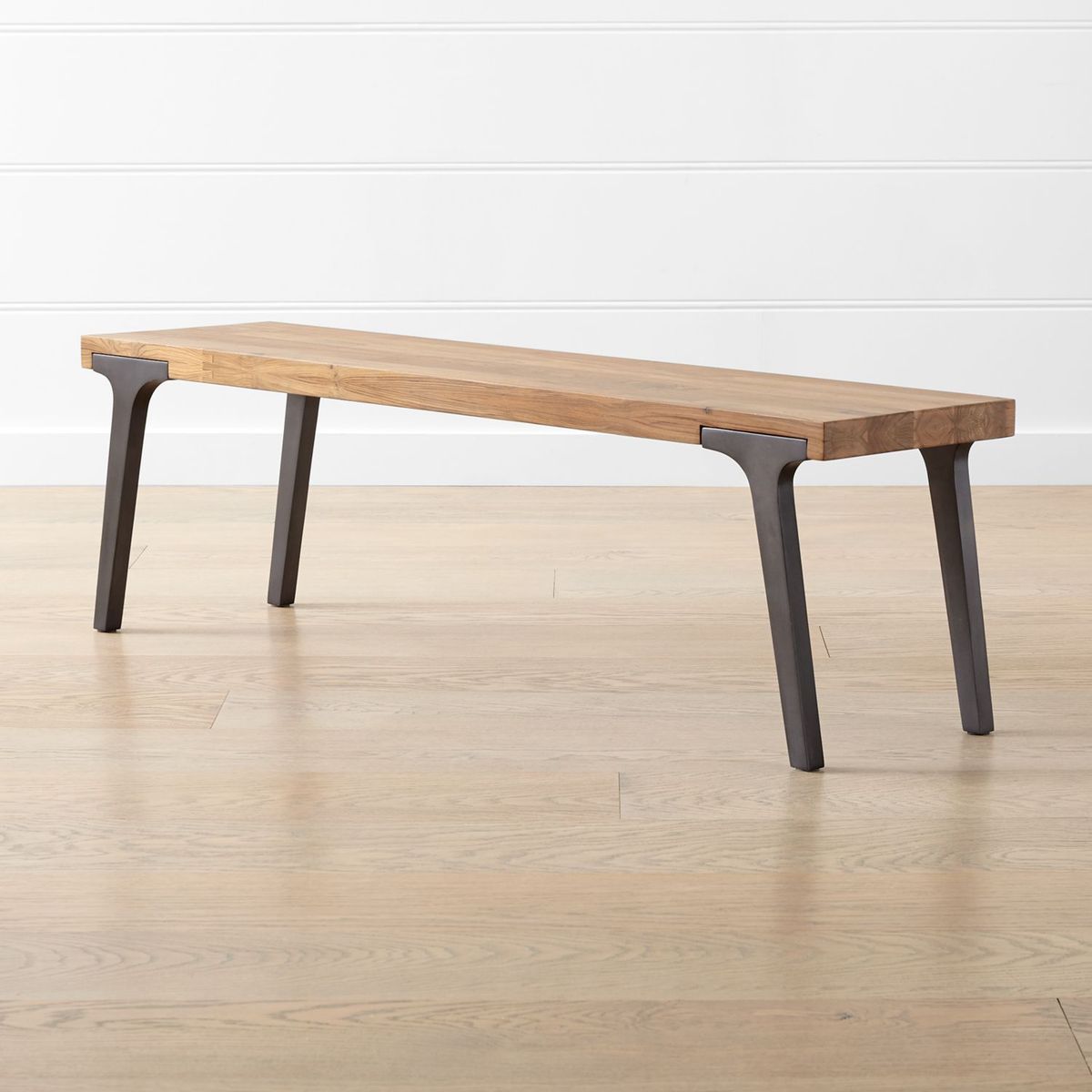 CRATE & BARREL - Banco de Comedor Lakin de Madera Teca 150cm