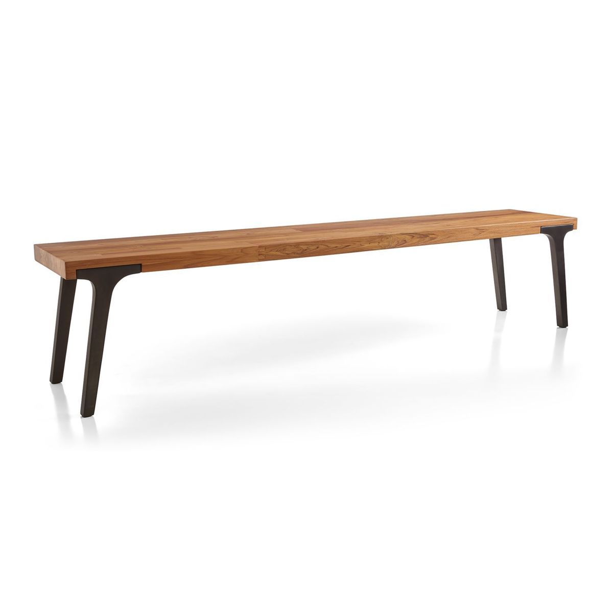 CRATE & BARREL - Banco de Comedor Lakin de Madera Teca 200cm