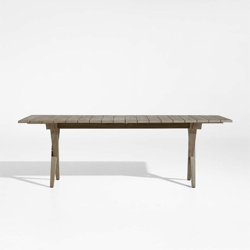 CRATE & BARREL - Mesa De Comedor Extensible Andorra Para Exteriores De Madera
