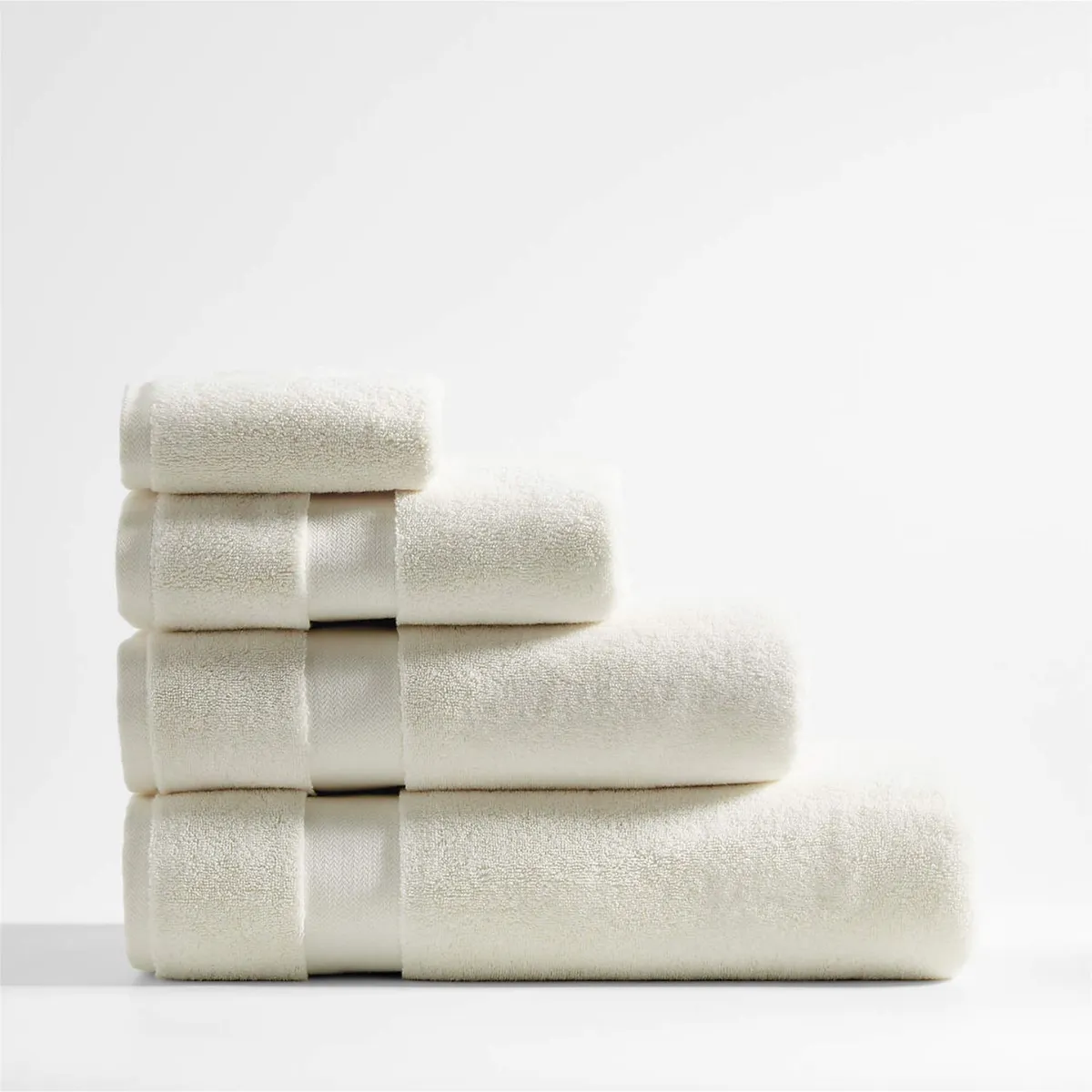 CRATE & BARREL - Toalla de Baño Gris 100% Algodón Turco 800gr