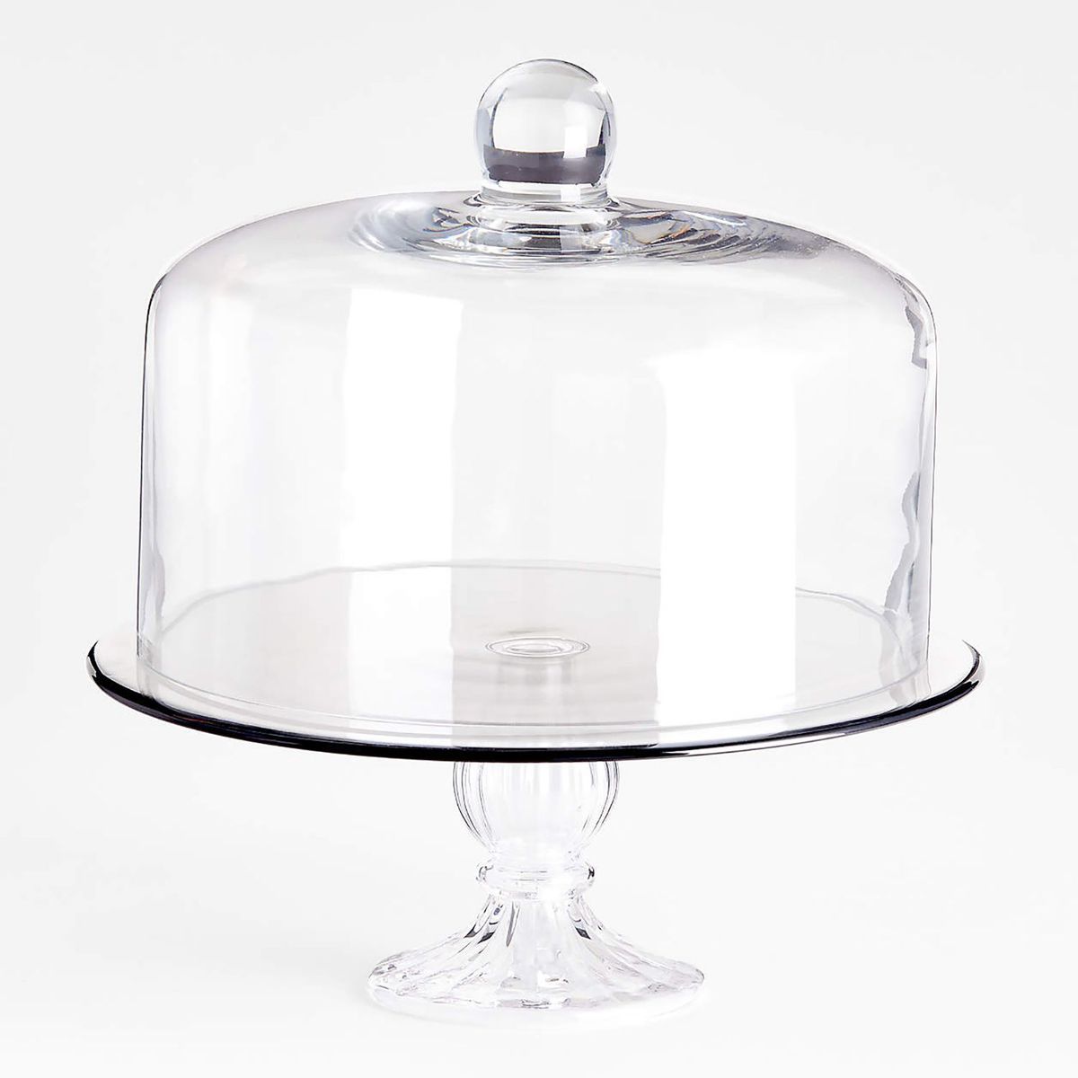 CRATE & BARREL - Soporte Para Tortas De Cristal Claude Con Tapa