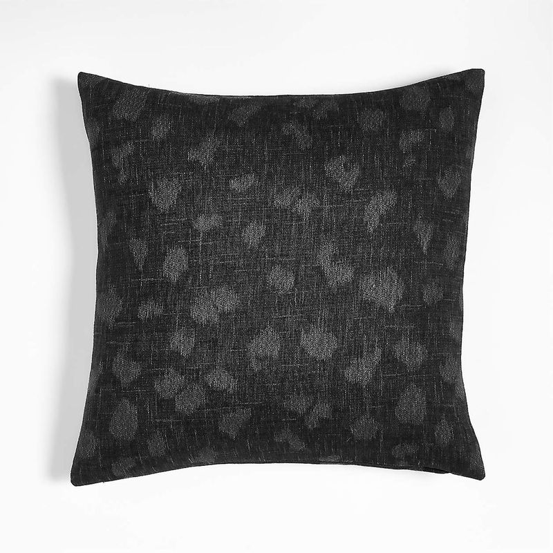 CRATE & BARREL - Funda de Cojín con Estampado Fancy Ink Black 51cm