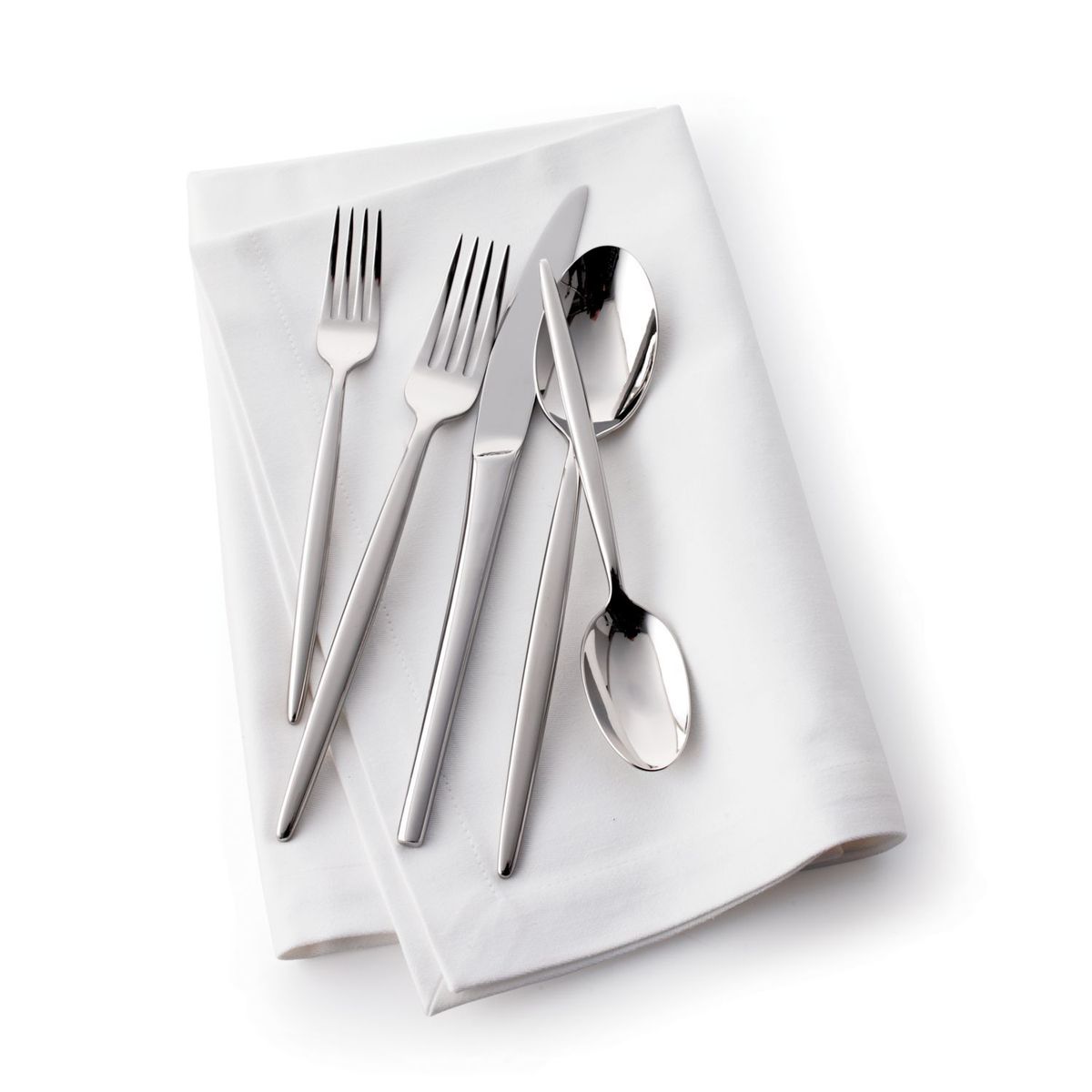 CRATE & BARREL - Juego de 5 Piezas (1 Puesto) de Cubiertos Uptown