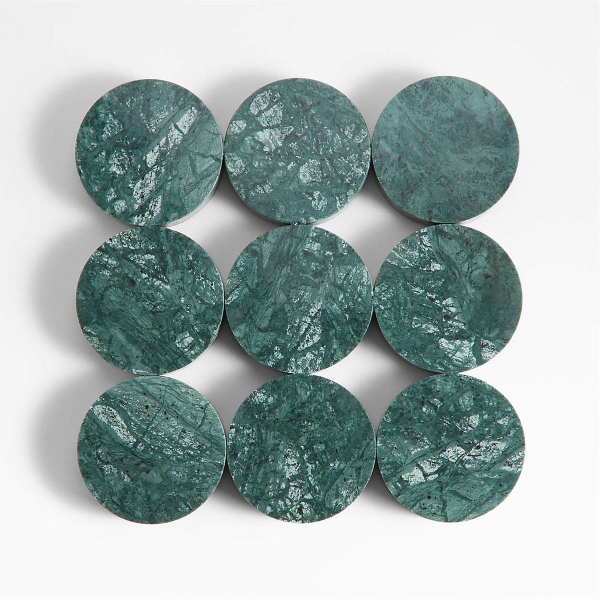 CRATE & BARREL - Salvamanteles Dottie De Mármol Verde