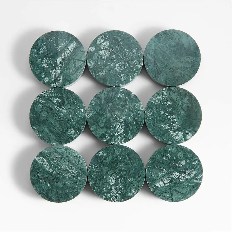 CRATE & BARREL - Salvamanteles Dottie De Mármol Verde