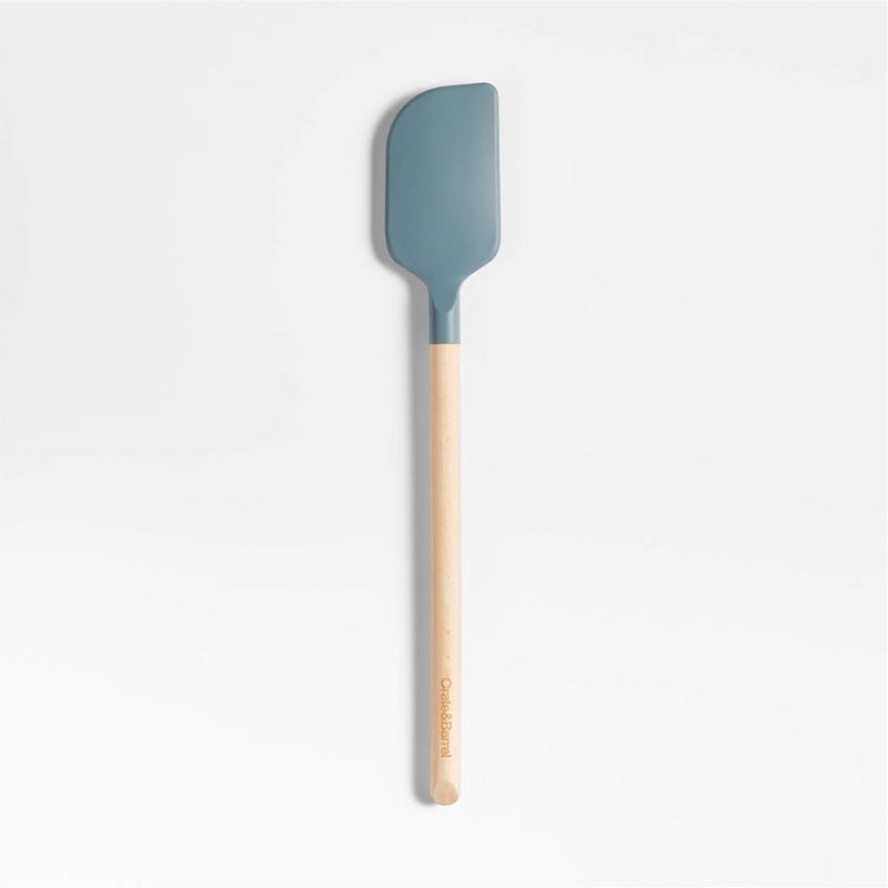 CRATE & BARREL - Espátula De Madera Y Silicona Verde Salvia Crate&barrel 