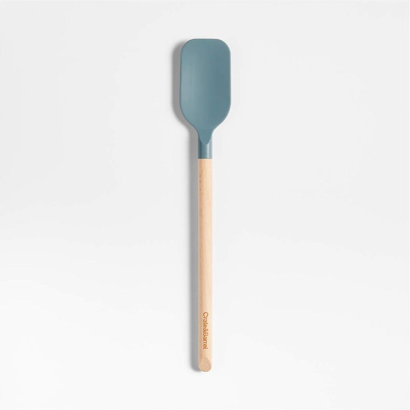 CRATE & BARREL - Cuchara-espátula De Madera Y Silicona Verde Salvia Crate&barrel 