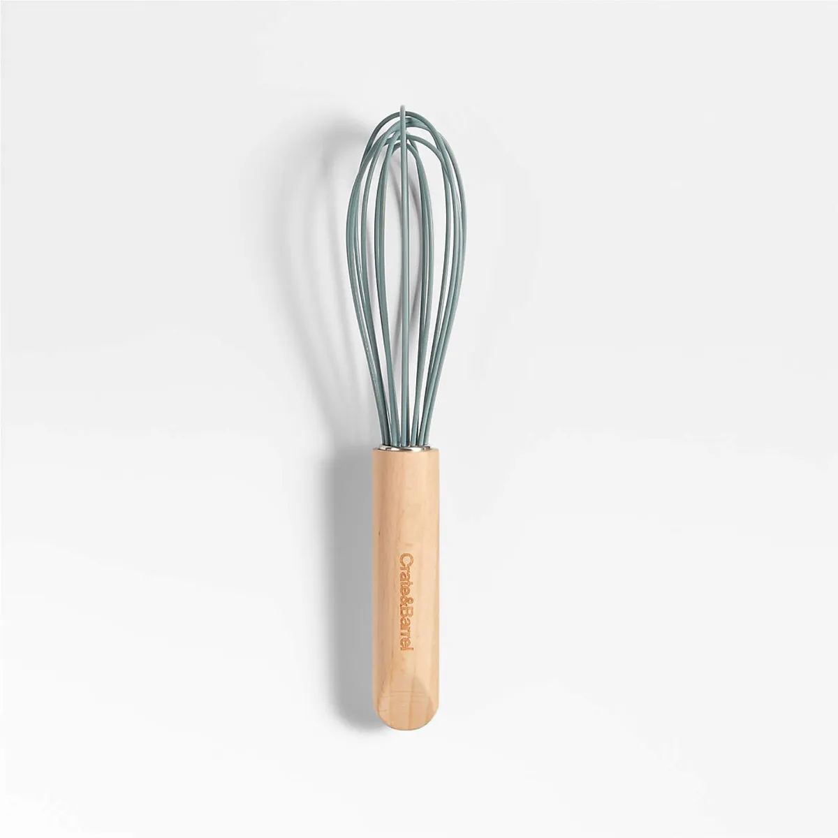 CRATE & BARREL - Batidor de Mano de Silicona con Mango de Madera