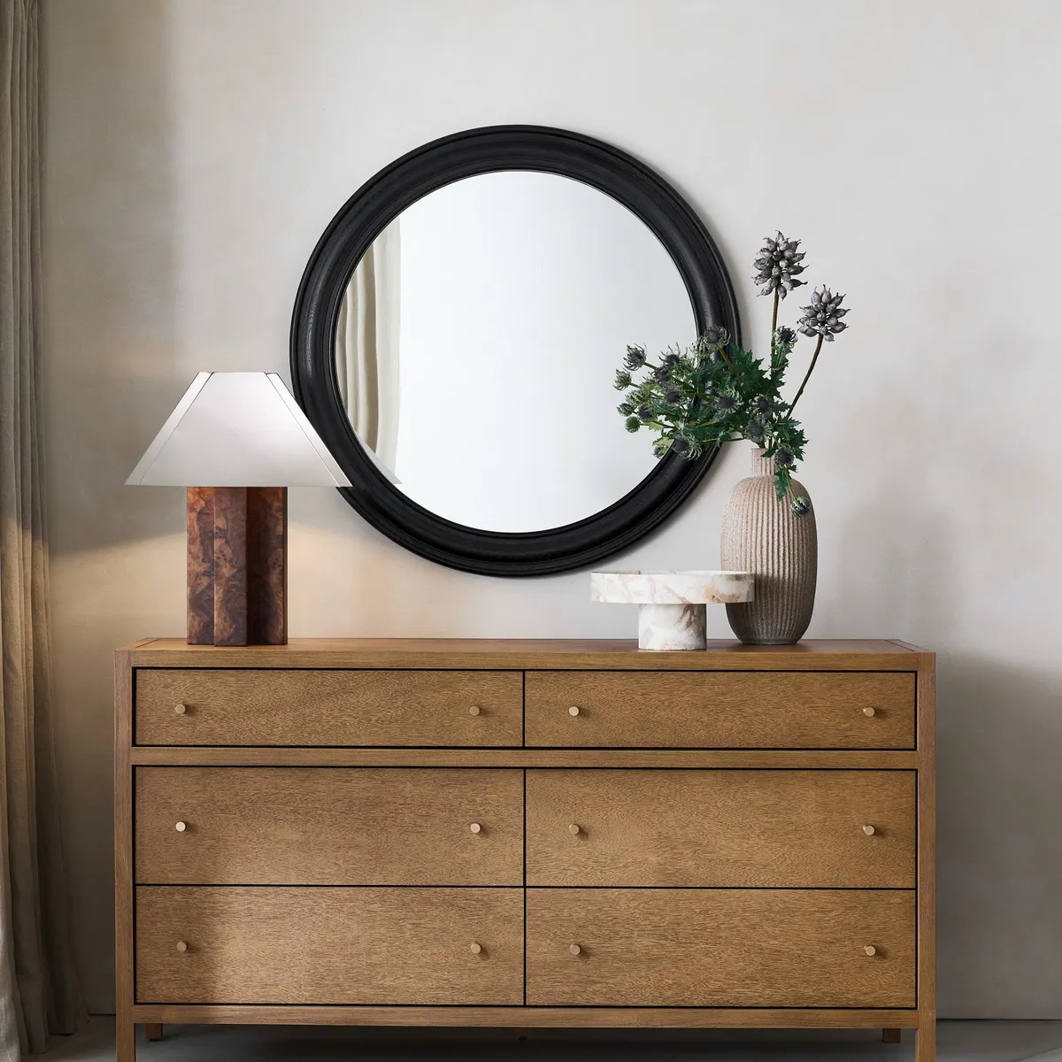 CRATE & BARREL - Cómoda Keane 6 Cajones