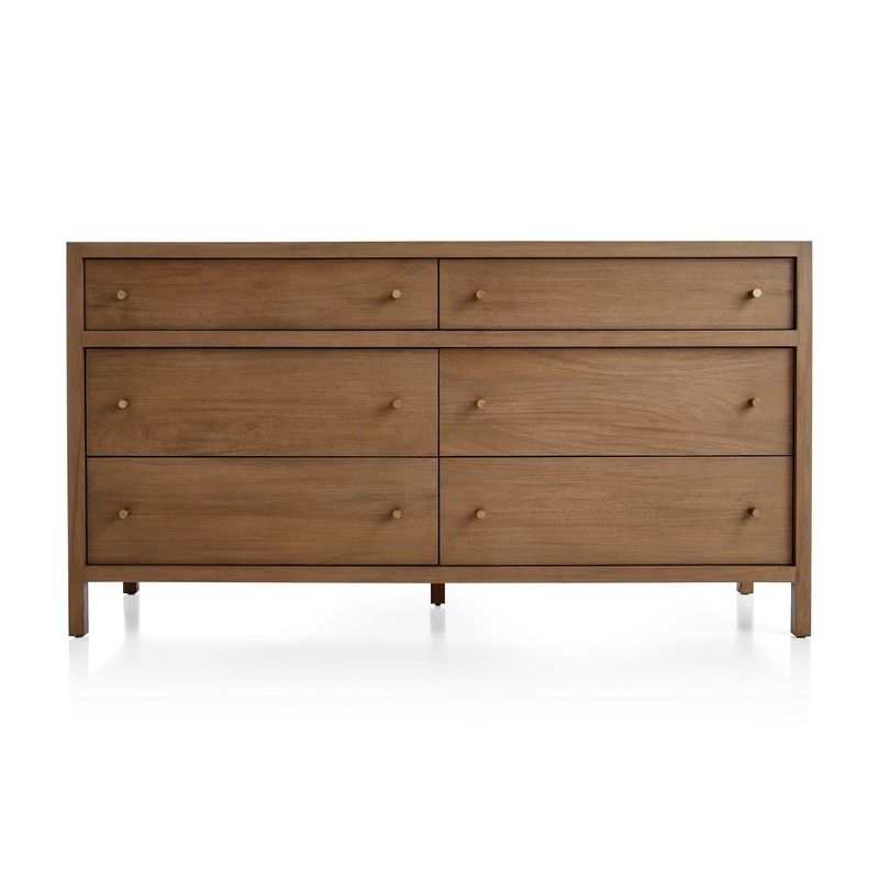CRATE & BARREL - Cómoda Keane 6 Cajones