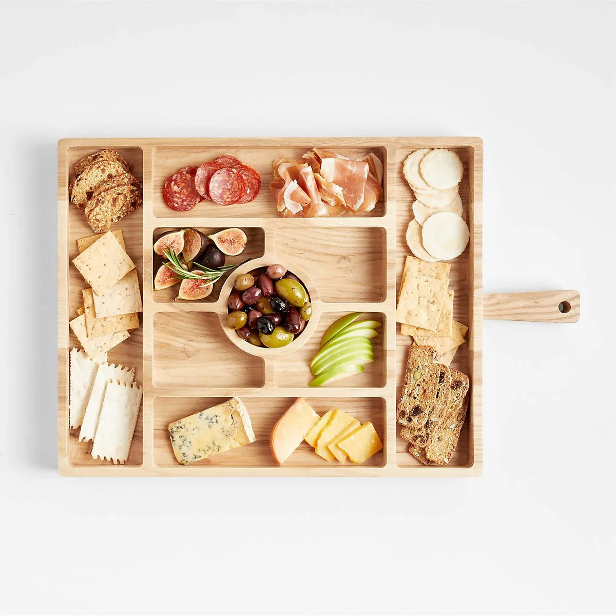 CRATE & BARREL - Tabla De Servir Grande De Madera De Fresno Carson