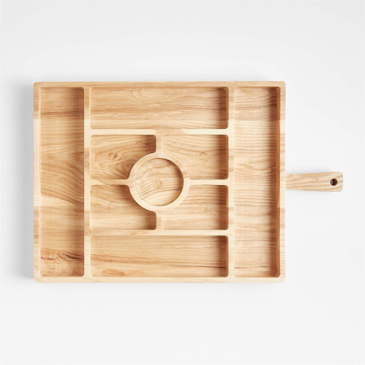 CRATE & BARREL - Tabla De Servir Grande De Madera De Fresno Carson