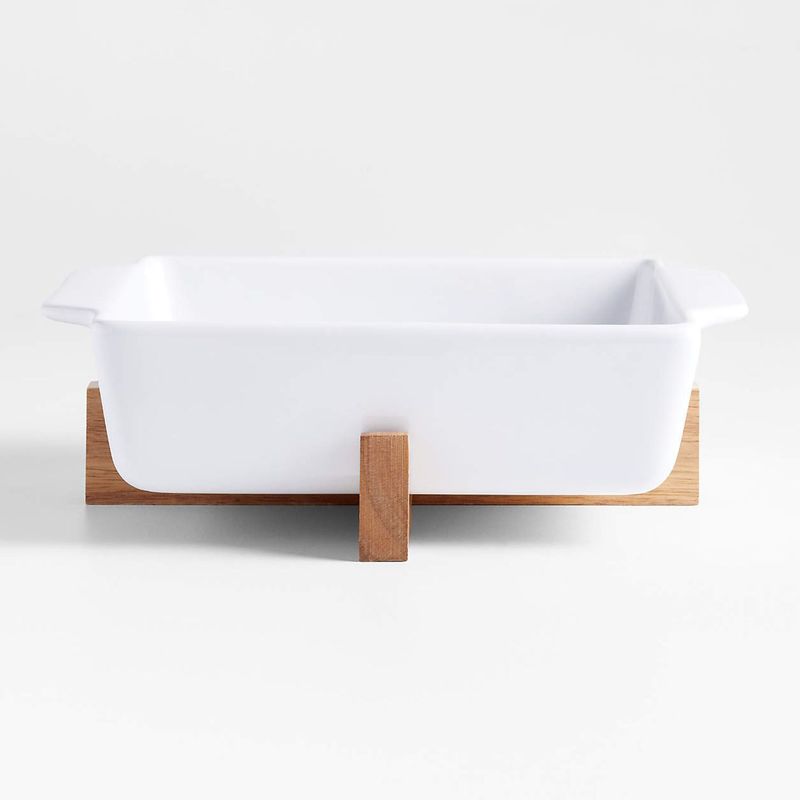 CRATE & BARREL - Fuente para Hornear Cuadrada con Salvamanteles