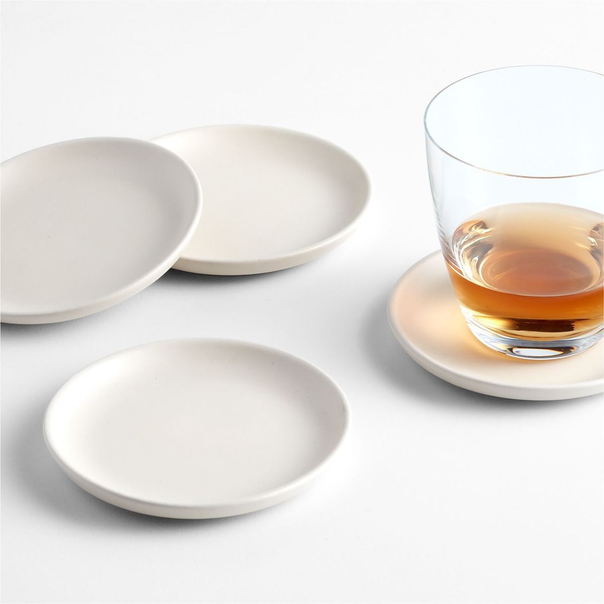 CRATE & BARREL - Set de 4 Posa Vasos Craft