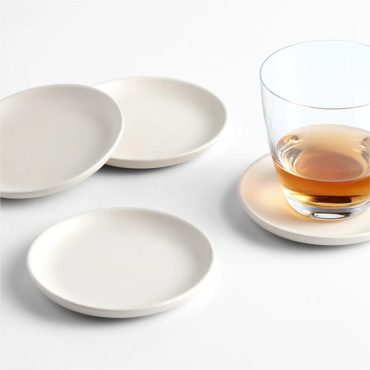CRATE & BARREL - Set de 4 Posa Vasos Craft