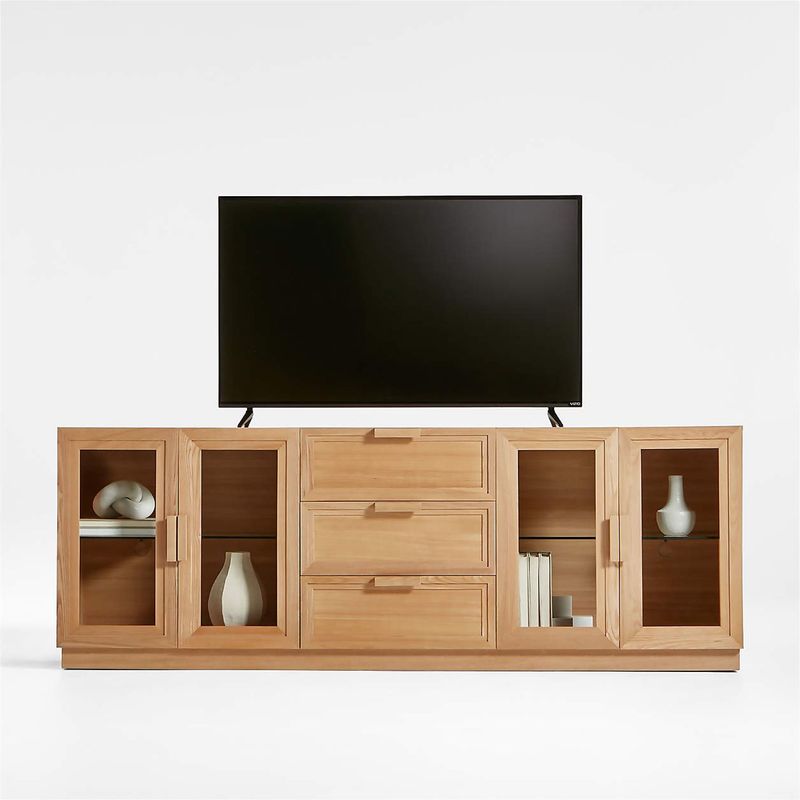 CRATE & BARREL - Consola Multimedia Calypso Natural 229cm