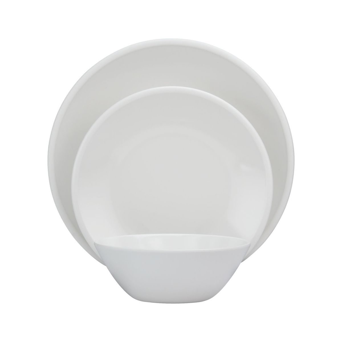 CRATE & BARREL - Plato de Melamina Lunea de 27cm Blanco