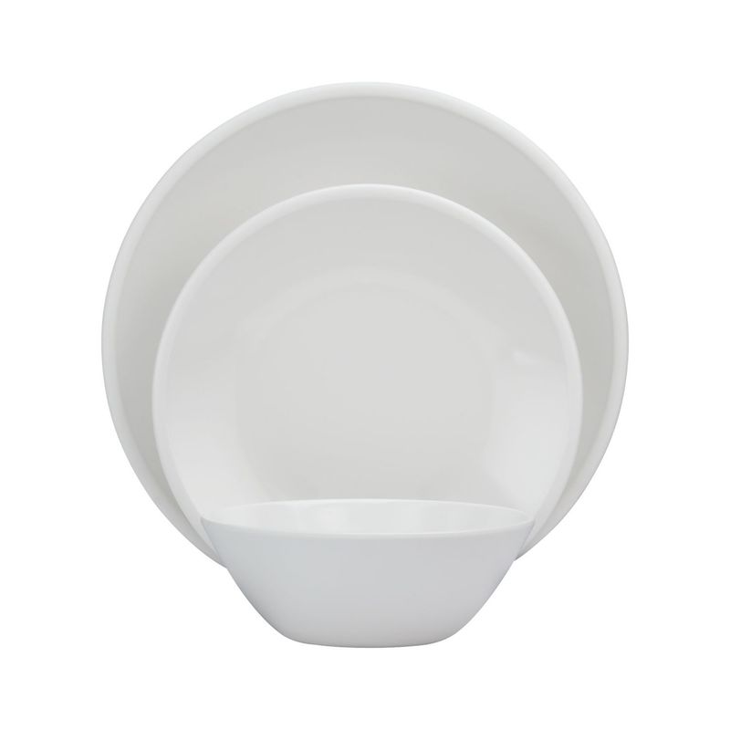 CRATE & BARREL - Plato de Melamina Lunea de 27cm Blanco