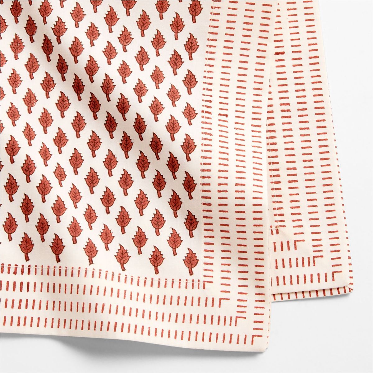CRATE & BARREL - Set de 4 Servilletas Border 100% Algodón Orgánico