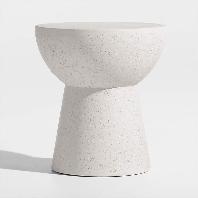 CRATE & BARREL - Mesa Auxiliar De Hormigón Para Exteriores Marfa