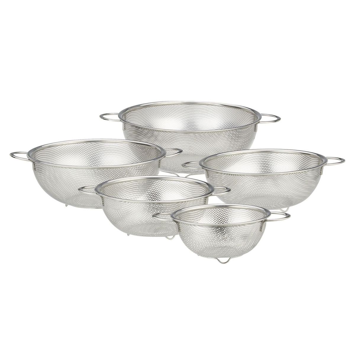 CRATE & BARREL - Set de 5 Coladores de Malla