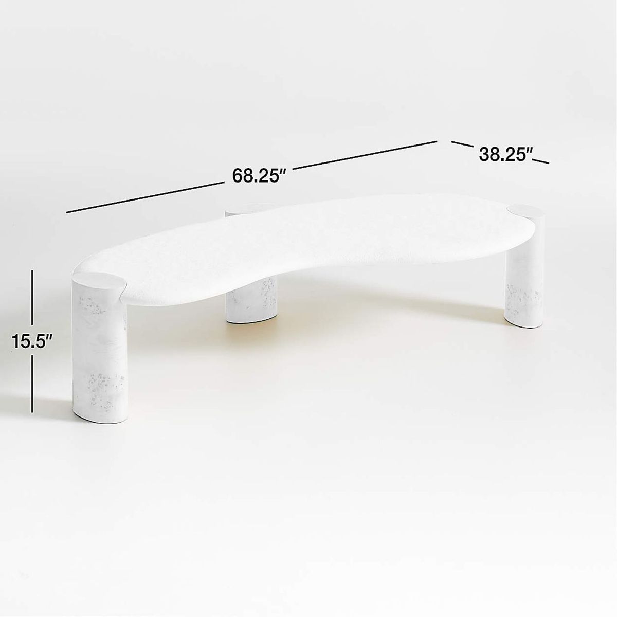 CRATE & BARREL - Mesa De Centro Sassolino De Hormigón Y Madera Nudosa