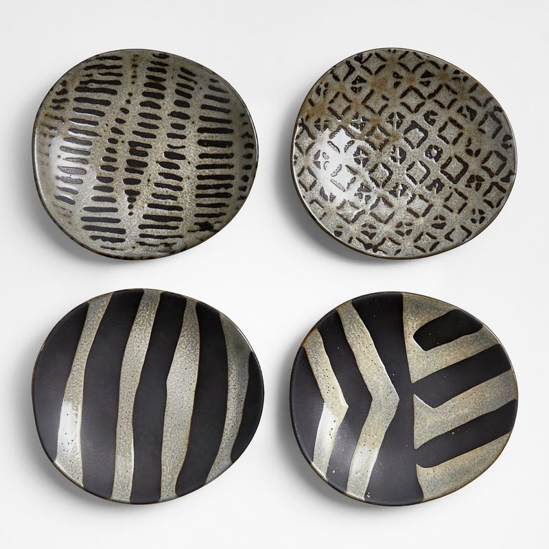 CRATE & BARREL - Set De 4 Platos De Aperitivo Didi