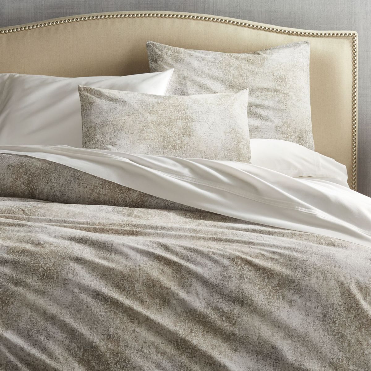 CRATE & BARREL - Funda Duvet Full/Queen Ostin Neutral