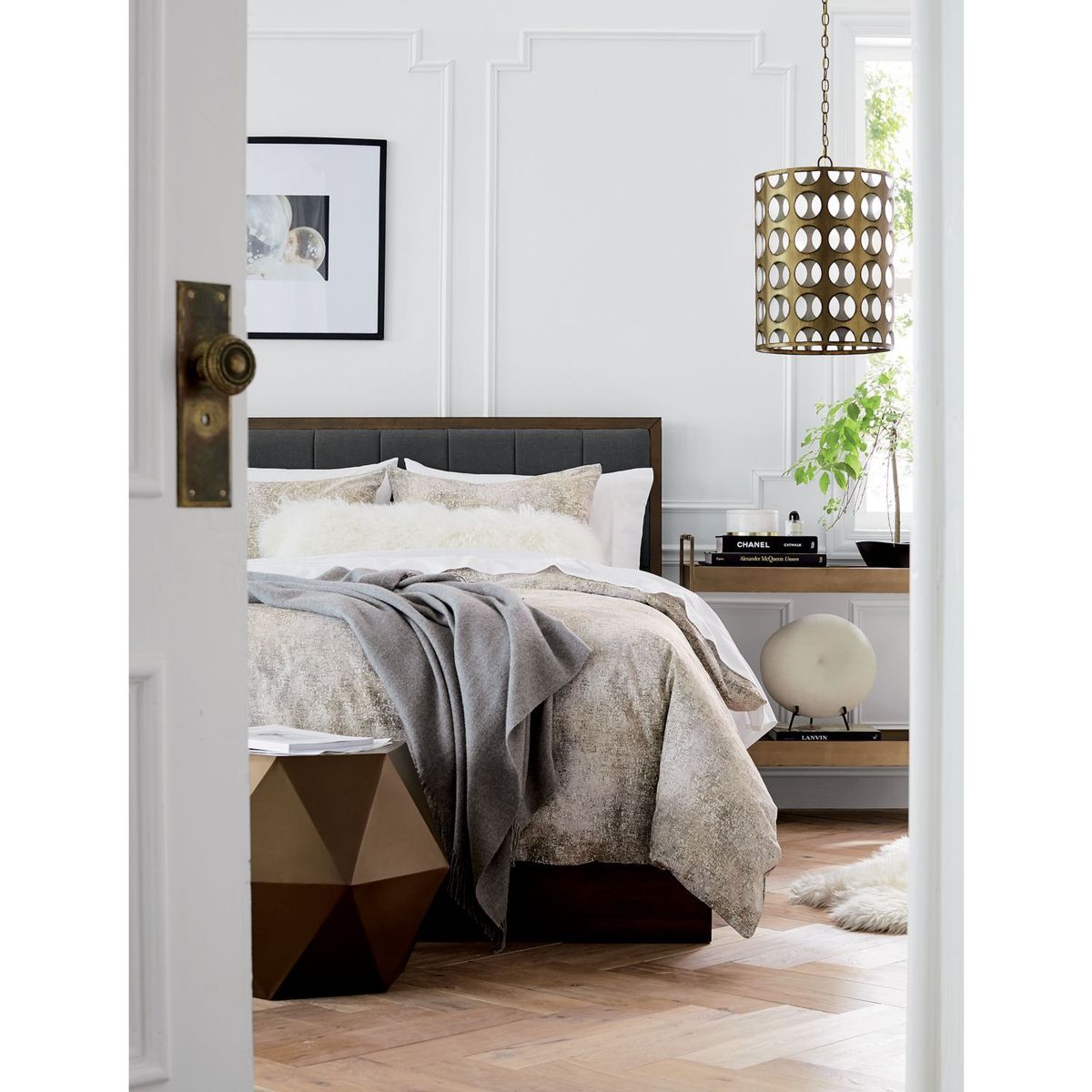 CRATE & BARREL - Funda Duvet Full/Queen Ostin Neutral