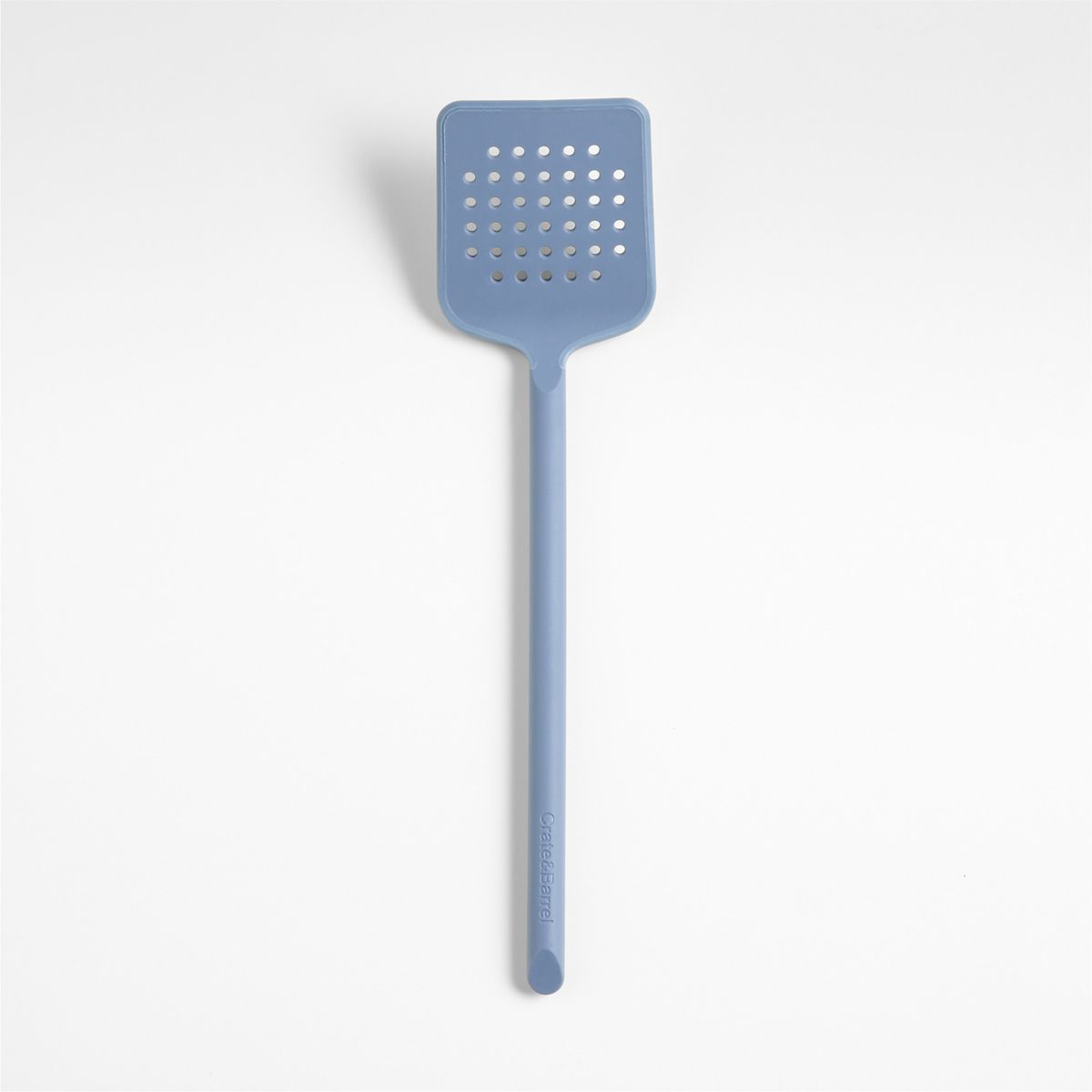 CRATE & BARREL - Espátula Ranurada de Silicona Azul