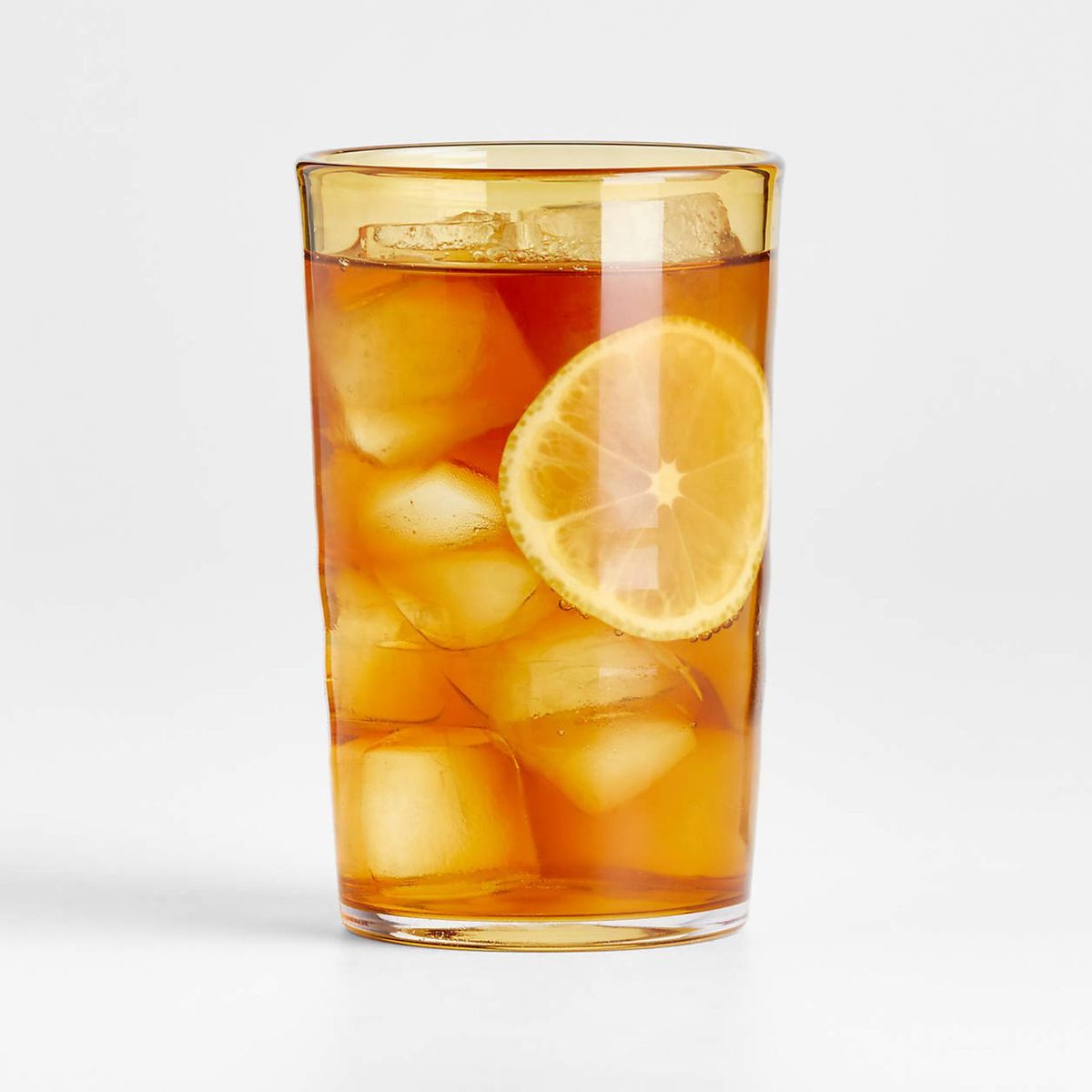 CRATE & BARREL - Vaso De Vidrio Soplado A Mano Ámbar De Malta