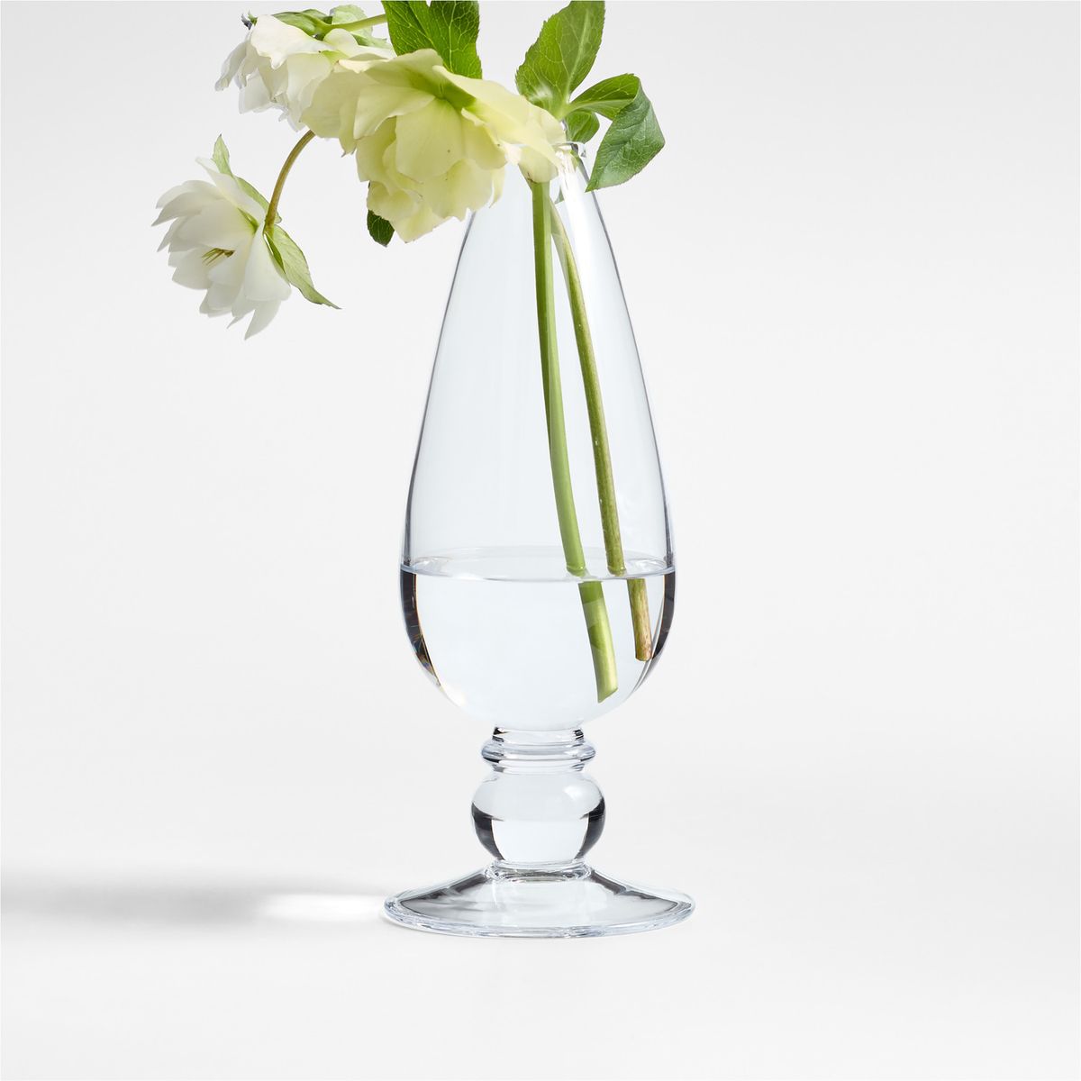 CRATE & BARREL - Florero Ophelia de Vidrio 9x22cm