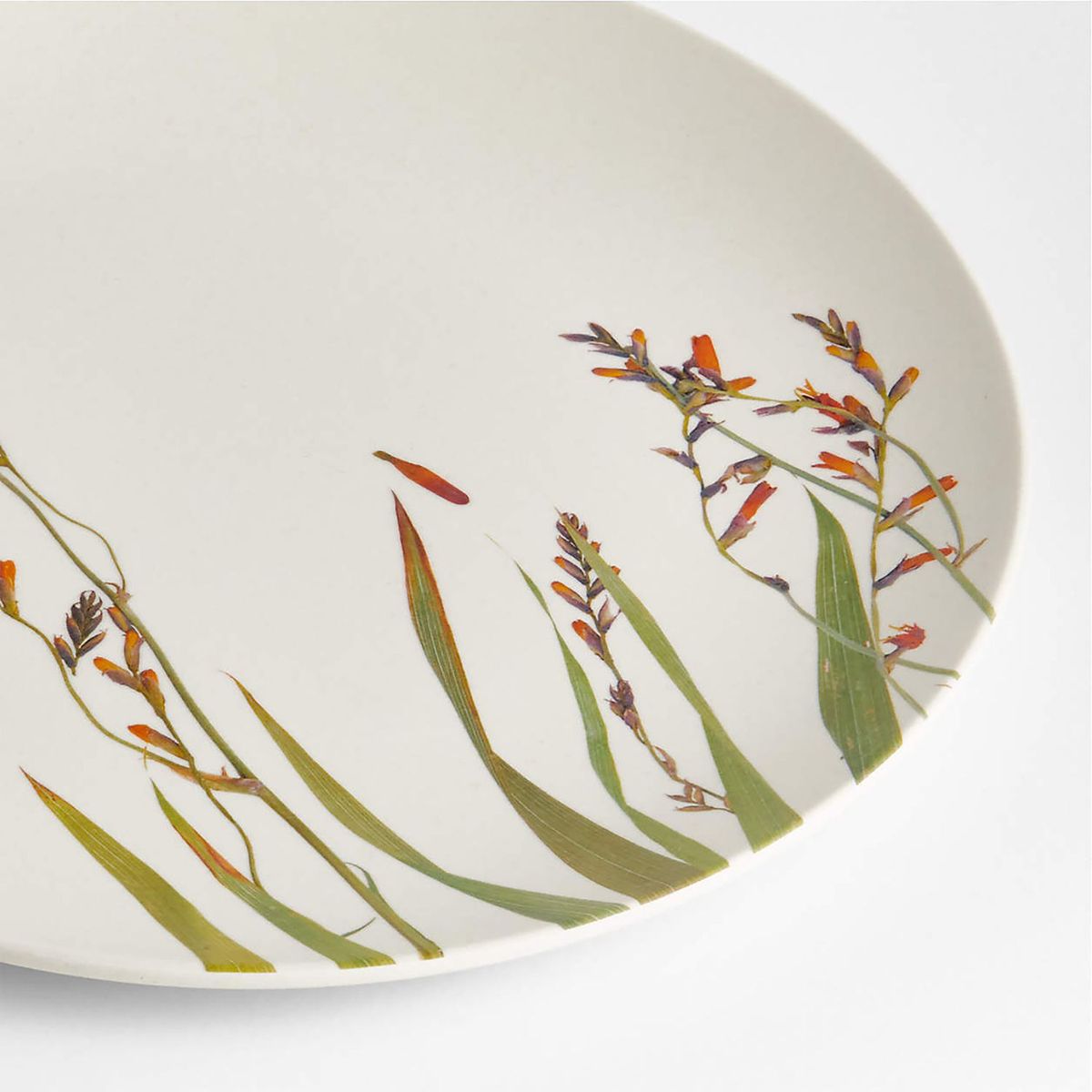 CRATE & BARREL - Set De 4 Platos De Ensalada De Melamina De Bambú Botánico