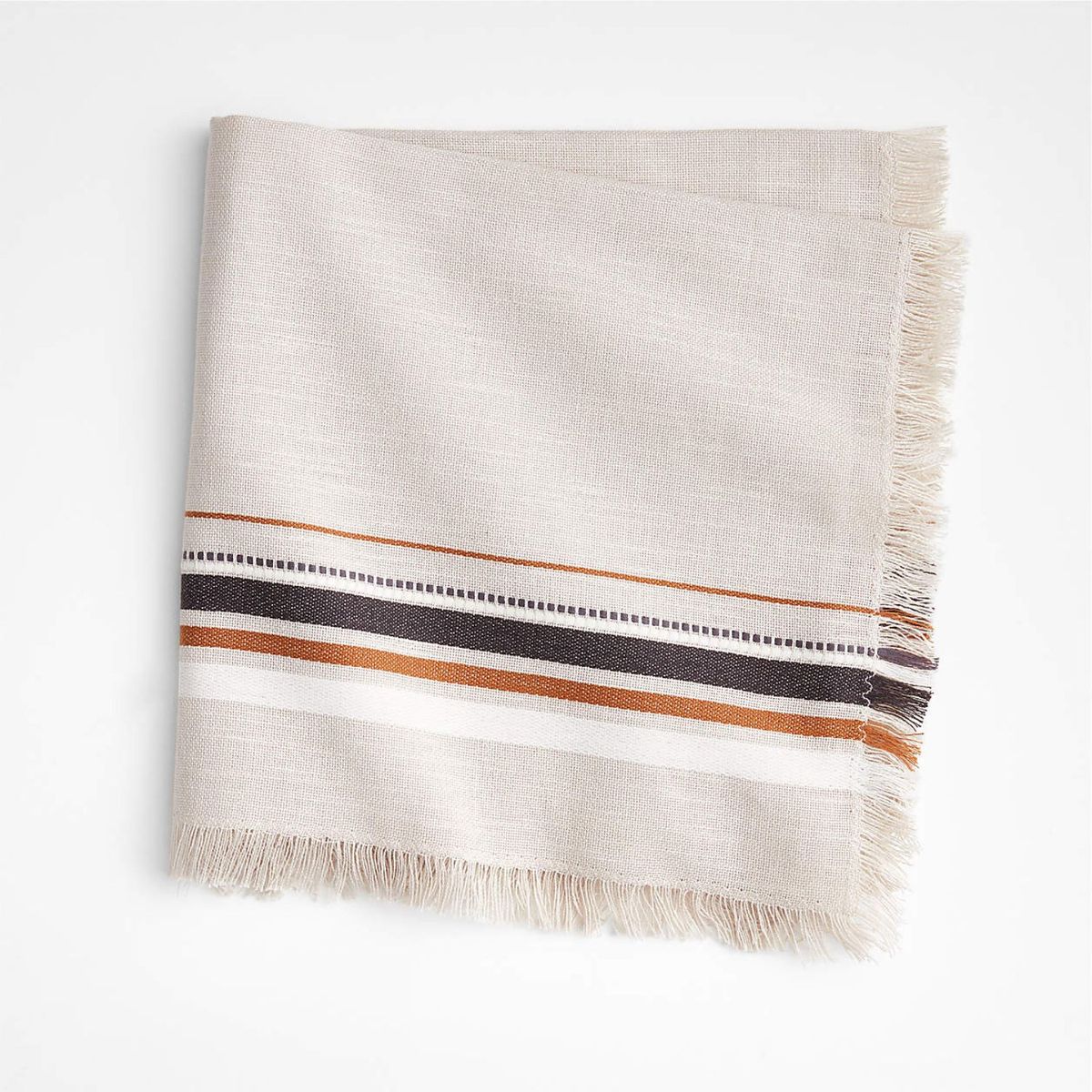 CRATE & BARREL - Servilleta Craft De Algodón Orgánico Negro Y Natural