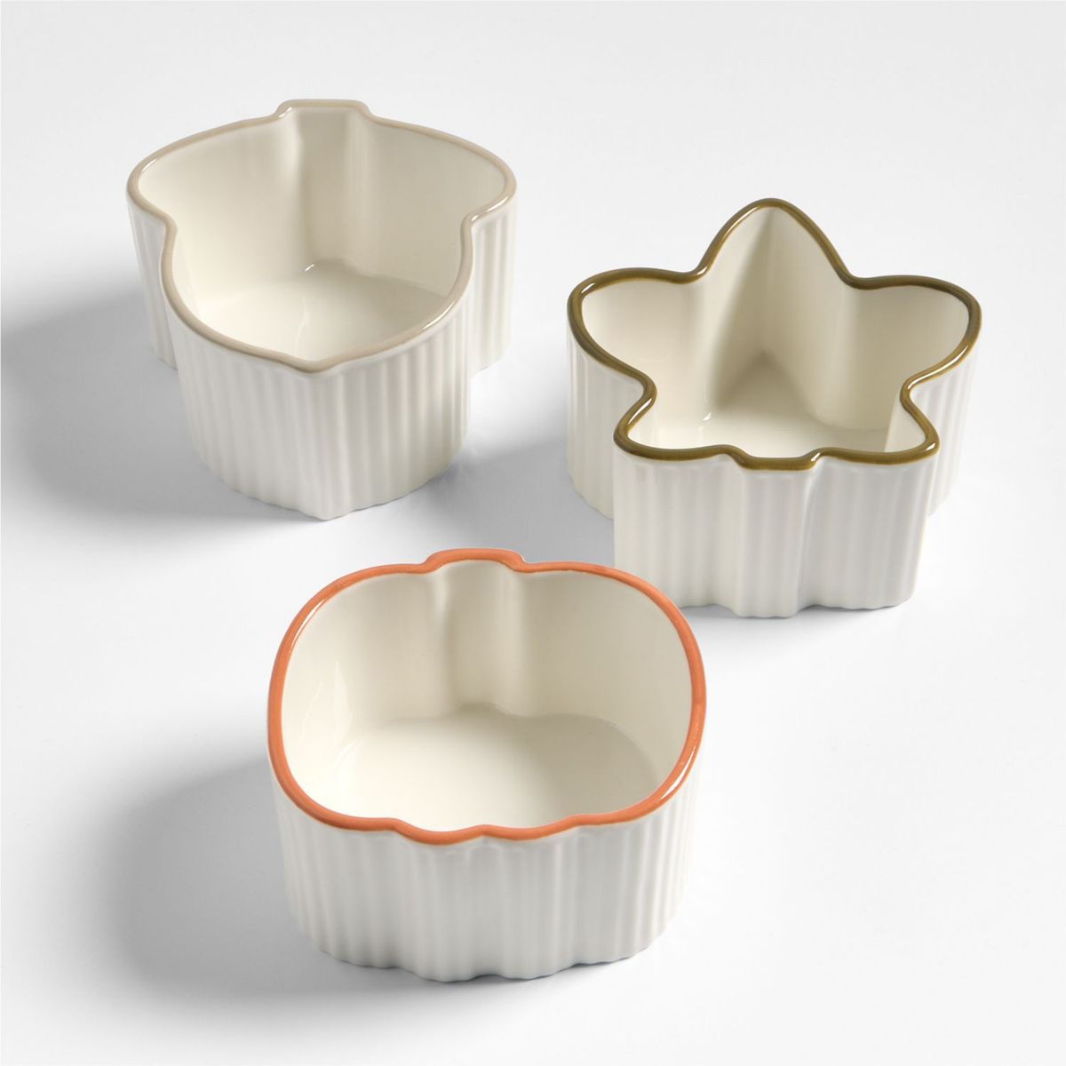 CRATE & BARREL - Set 3 Ramekins de Gres