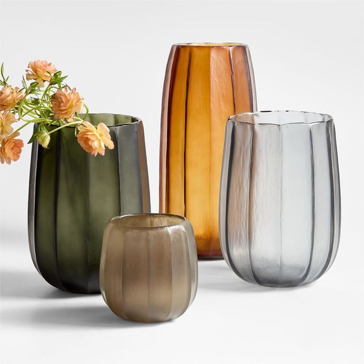 CRATE & BARREL - Florero Renata de Vidrio 19x28cm