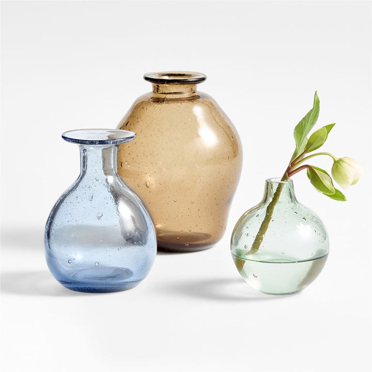 CRATE & BARREL - Florero Eider de Vidrio 7x7cm