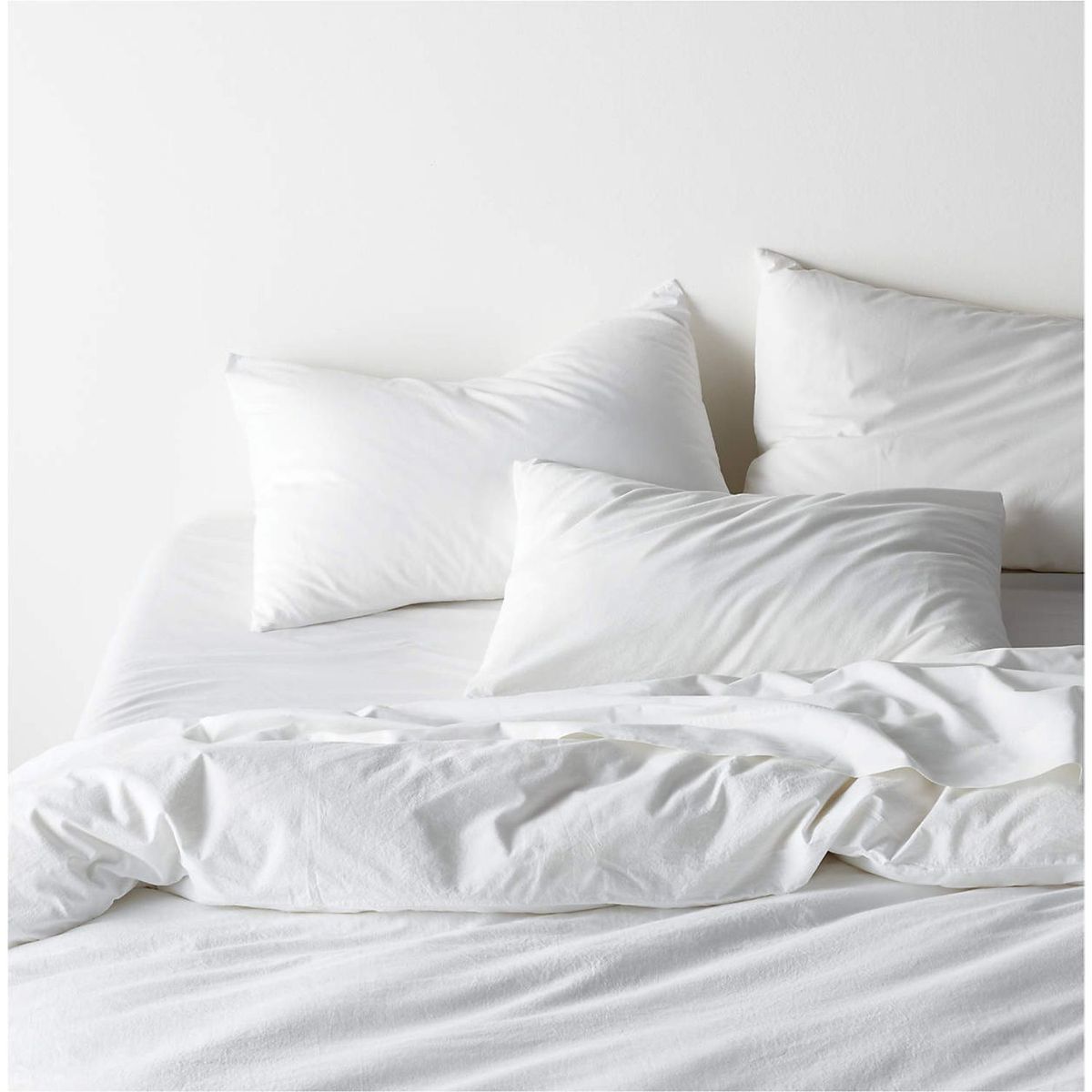 CRATE & BARREL - Funda De Almohada Blanca Clásica De Algodón Orgánico