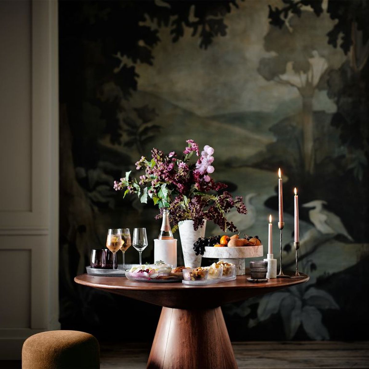 CRATE & BARREL - Ramo Flor Decorativa Amaranthus Berry 60cm