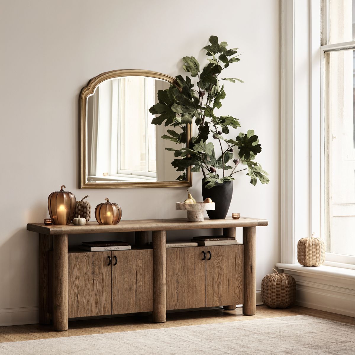 CRATE & BARREL - Calabaza Conway de Ratán