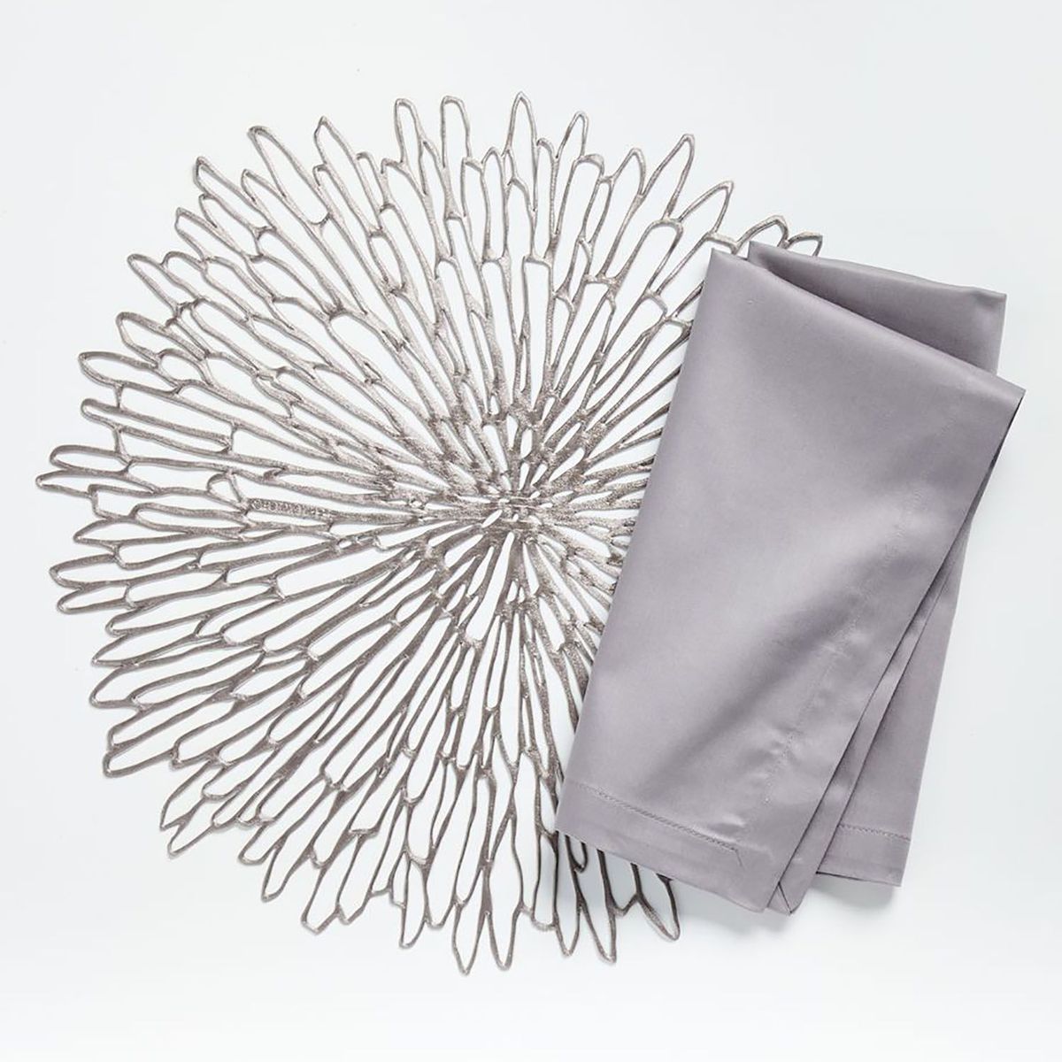 CRATE & BARREL - Individual De Vinilo Gunmetal Chilewich Bloom