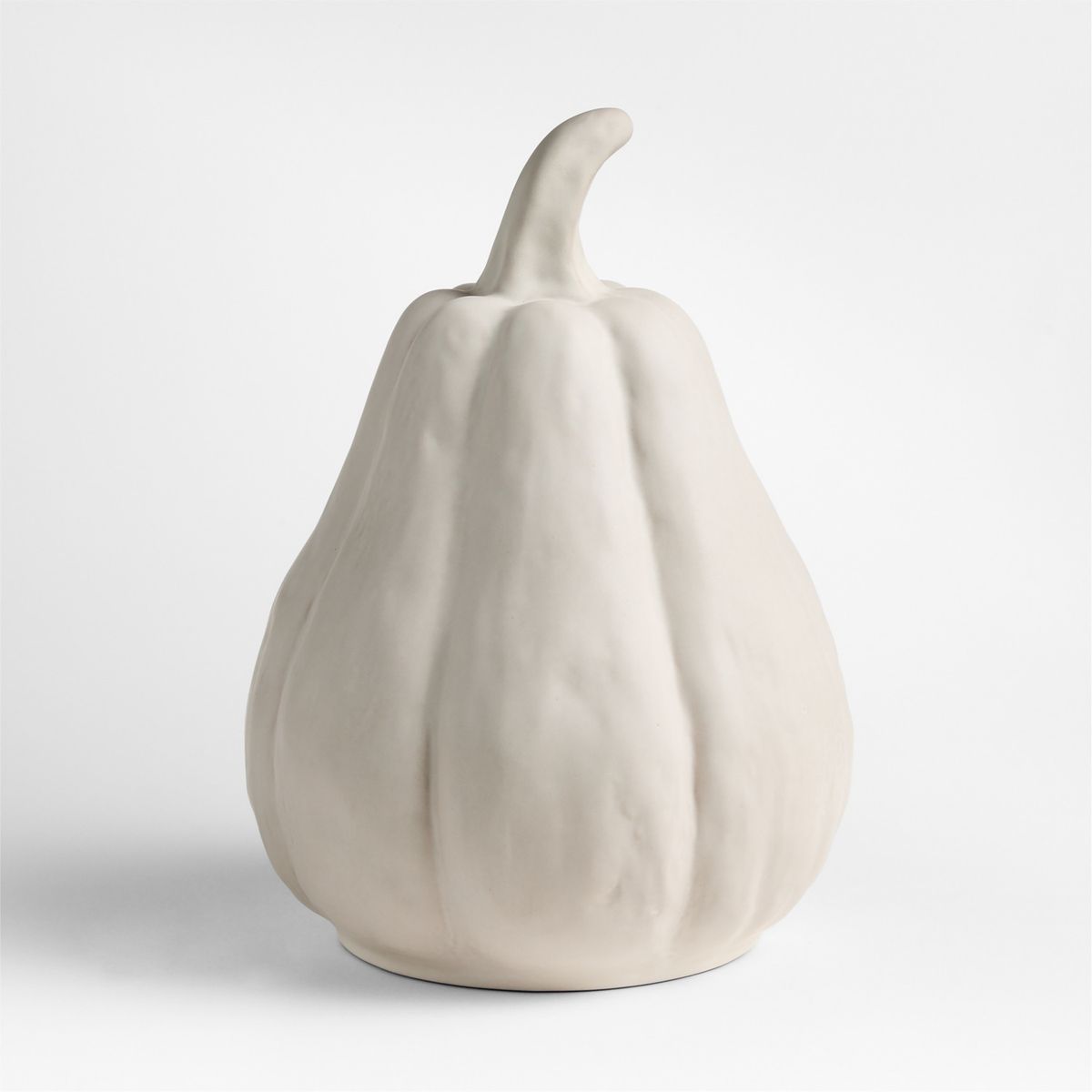 CRATE & BARREL - Figura Decorativa de Calabaza de Gres